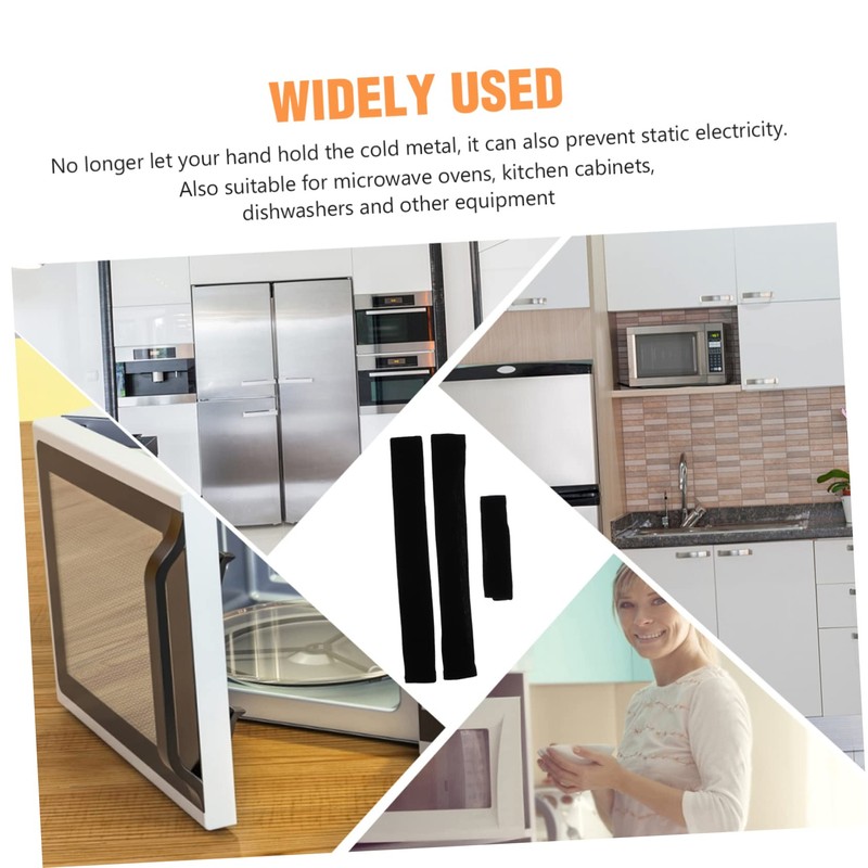 Mipcase 3Pcs Decorative Fridge Handle Cover Kitchen Appliance Cover for