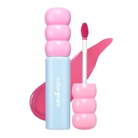 COLORGRAM COLORGRAM Fruity Glass Tint 03 Soda Cool Peach | Korean Long Lasting &Waterproof Lip Stain | Glossy Dewy Lip Gloss with Apricot Coral Shade | Buildable, Blendable, Moisturizing | 0.11 Oz