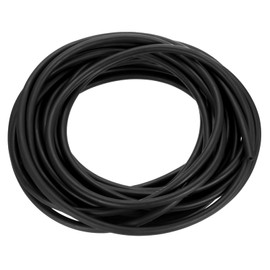 PATIKIL 26 Ft(8M) Rubber Tubing, 1/8"(3mm) ID x 1/4"(6mm) OD Sling Shot Rubber Tubing Natural Latex Rubber Tubing for Exercise Stretching Laboratory Home Hose, Black