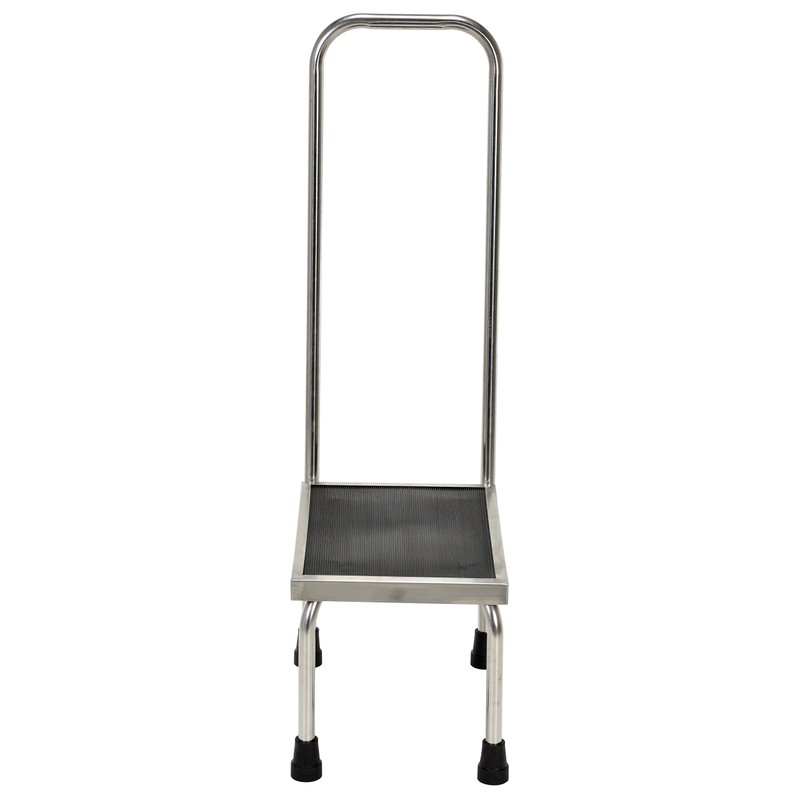 Vestil FT-SS-1HR Stainless Steel Foot Stool with Handle, Silver
