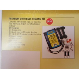 SEACHOICE FISHING OUTRIGGER RIGGING KIT 88131 PREMIUM BOAT TROLLING CLIPS CORDS FLOAT ROPE