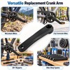 Hominas Bike Crank Arm, 170mm Aluminum Alloy Left Single Chain