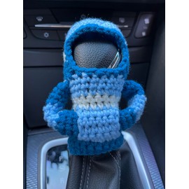 Hosootan Gear Shift Crochet Hoodie Cover,Universal Car Shift Knob Hoodie,Mini Automotive Interior Cute Gadgets,Crochet Car Accessories and Decorations ﻿ (C,Rainbow)