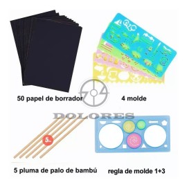 Rainbow Scratch Paper Art Pintura Cinturón Bolígraf Molde 50