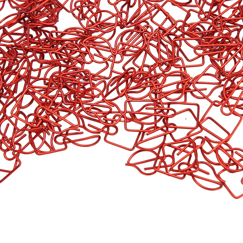 100pcs Paper Clips Prevent Slip Cute Candle Shaped Decorative Metal