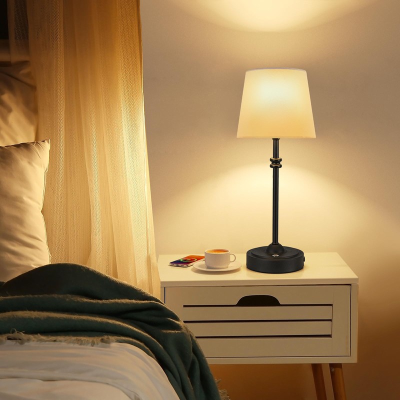 ONEWISH Cordless Table Lamps Set of 2 - Battery Powered