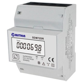 EASTRON SDM72-DR-MID Digital Three-Phase Meter 100A 3-Phase Electricity Meter for DIN Rail with Reset Option Calibrated
