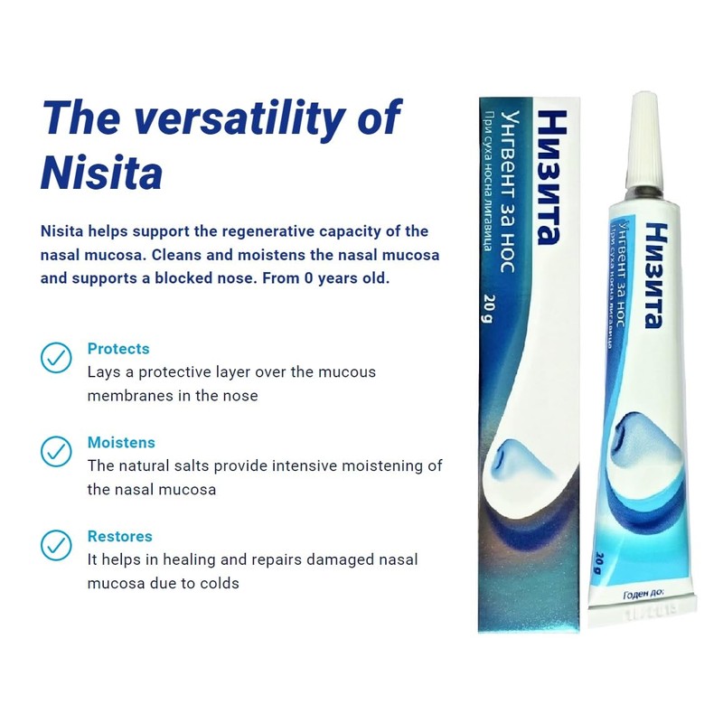 Nisita Nasal Ointment Protect and Care for dry nasal mucous