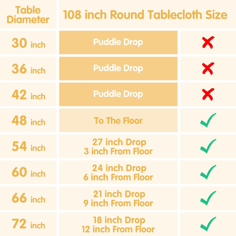 BRILLMAX 6 Pack Black Round Tablecloths 108 Inch - Circle