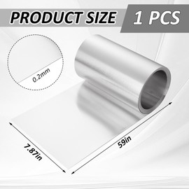 LDXDRU 8 Inch x 50 ft Aluminum Flashing Roll, Roof Flashing for Sealing Windows Doors Shed Weatherproofing, Metal Roofing Roll for Roof and Garden, Prevents Roofing Stains