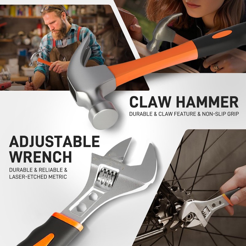 COMOWARE 218 Pcs Home Tool Kit - Basic Household Hand