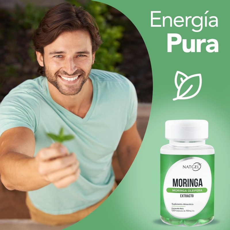 NatGel Extracto De Moringa | Moringa Oleifera Pura Antioxidante Natural,