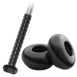 [2 Packs] Baseball Bat Grip Knob Cover Bat Knob Cover Choke Up Rings Knob Ring Cover for Youth & Adult Baseball Softball Teeball Tball Bat Choke Up Ring Bat Knob Baseball Bat Accessories - Black
