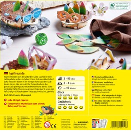 HABA 305587 - Hedgehog Haberdash, Dice Game for 2-4 Players from 3 Years Old, Extensive Play Material with Hedgehog Figures and Leaves for Insertion
