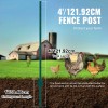 4 Feet Heavy-Duty Green Metal Fence Posts 10-Pack T-Post for