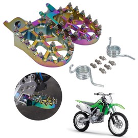 AnXin Foot Pegs Footpegs Footrests Foot Pedals Rests CNC MX for KLX300 KLX300R KLX300SM 97-07 20-24 KLX250 06-20 KLX250S 09-14 KLX250R 94-96 KLX650 93-96 Dirt Bike Quenching