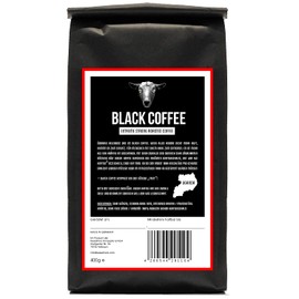 Black Coffee - Uganda Mocha | Whole Beans Variety Pure Roasted Coffee | 100% Robust | Strong Coffee | Very Dark Drum Roasting in Mini Sides | High Caffeine Content | ‎400 g