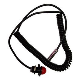 Generic Race Radios Direct Hole Mount HD PTT Pro Coiled Cord, Black