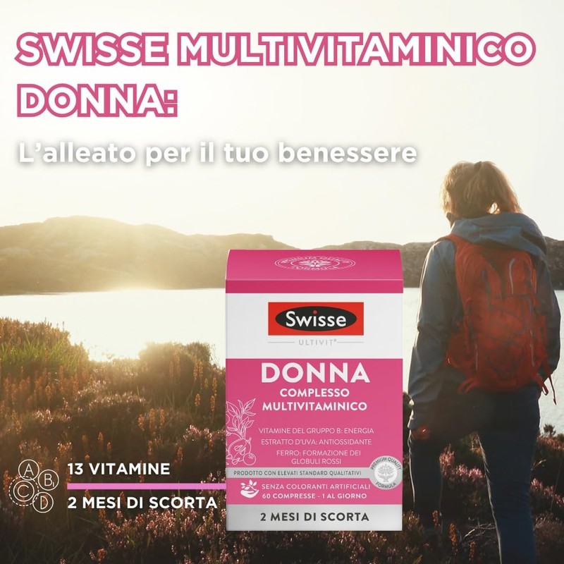SWISSE Ultivit- Multivitaminico Donna con Vitamina D C A e