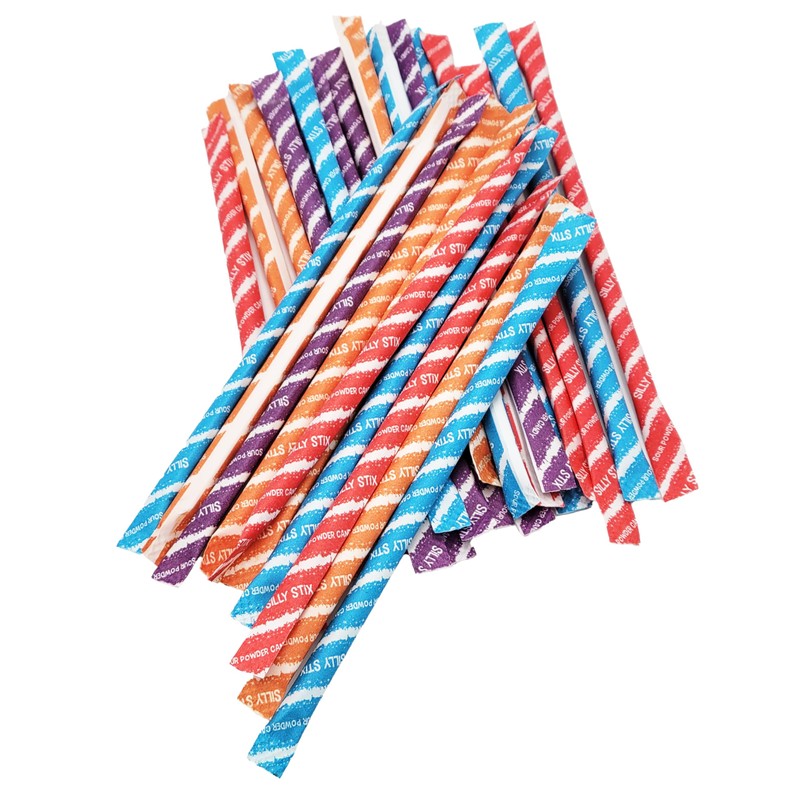 Candy Filled Sticks, Assorted Party Flavor, 6" Inches (48 Count)