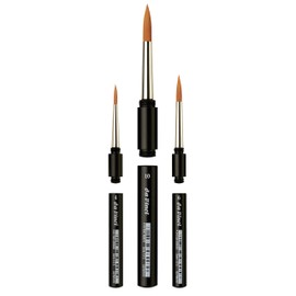 Da Vinci 5382-1573 Series Travel Brush Case Set, Leather, Black, 30 x 30 x 30 cm