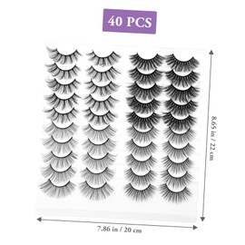 WOONEKY Lashes Eyelash Extension Kit Pairs of Realistic False Eyelashes Makeup Girl Lashes Natural Makeup Cosmetics