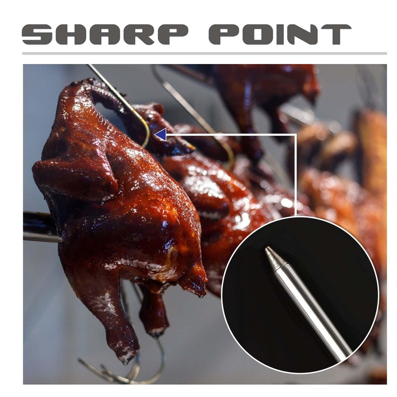 15 Pcs Stainless Steel Meat Hooks Butcher Hooks 3 Different