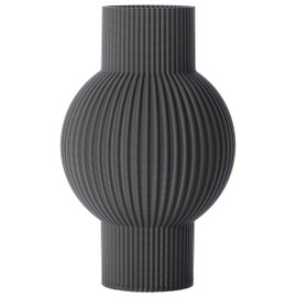 Bella Flower Vase/Decorative Vase M 20 cm for Cut / Dried Flowers Sustainable Decorative Vase Pampas Grass (Dark Grey)
