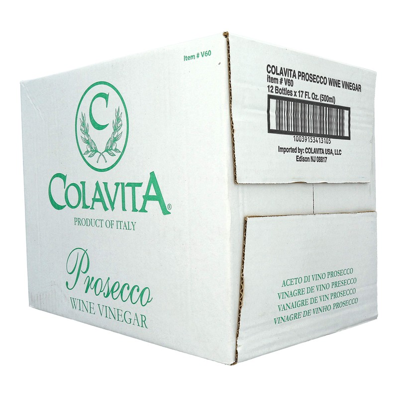 Colavita Wine Vinegar - Prosecco White Wine Vinegar, Non GMO,