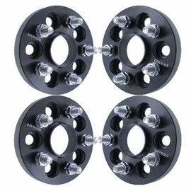 20mm 5x100 Hubcentric Wheel Spacers - Wider Stance, Increased Clearance, Fits Subaru Fits Scion - 20mm, 5x100, 56.1mm Hub, 12x1.25 Studs - Set of 4 - Black