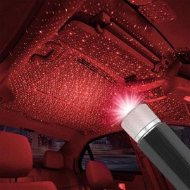 1Pc Red Wall Sconce with Red Light, Mini Led Projection Lamp Star Night, USB Car Roof Star Projector Night Light, Led Projection Lamp,Mini Led Projection Lamp Star Night