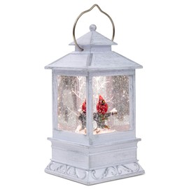 Roman 133510 Led Swirl Lantern Cardinal Tree, 8.5 inch, Grey