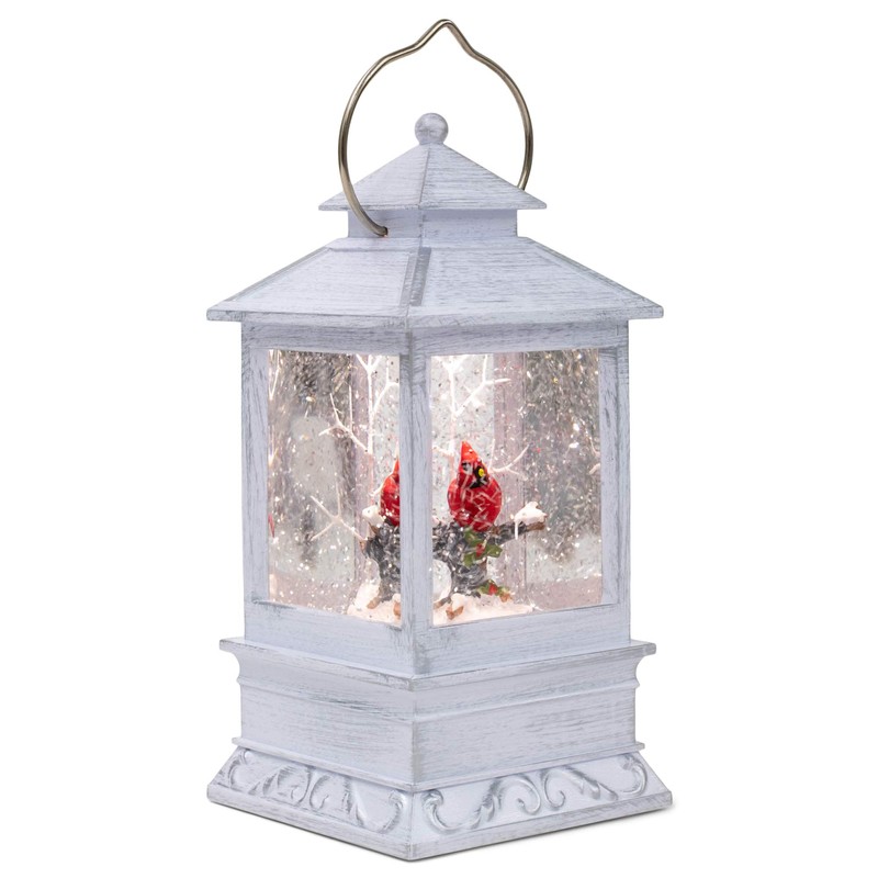 Roman 133510 Led Swirl Lantern Cardinal Tree, 8.5 inch, Grey