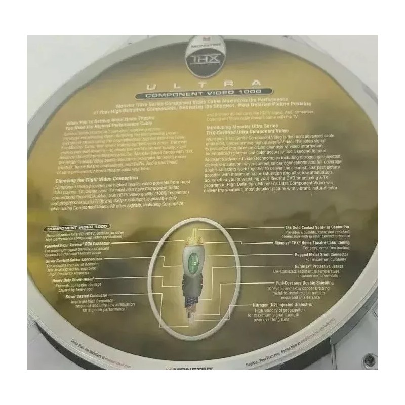 Monster THX Certified Ultra Component Video Cable 1000 16'ft/5m ULT-V1000