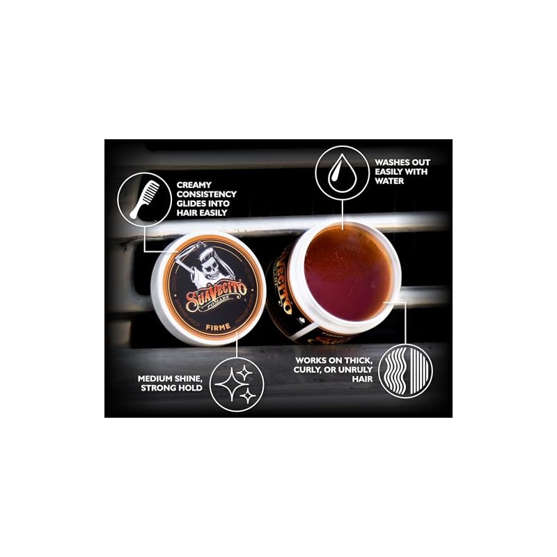 Suavecito Pomade Firme (Strong) Hold 4 oz