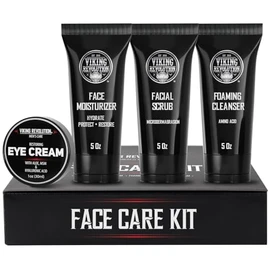 Viking Revolution- Kit de cuidado facial para hombres incluye humectante facial rejuvenecedor (5 oz) y microdermoabrasin facial                       