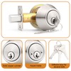 Probrico 2 Pack Satin Brushed Nickel Double Cylinder Deadbolt Lock,