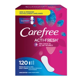 Carefree Acti-Fresh Pantiliners, Unscented, Regular, 120 Count