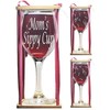 Mom's Sippy Cup Stemmed Wine Glass with Charm and Presentation