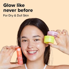 I Dew Care Skincare Set - Vitamin To Glow Pack | Illuminating Vitamin C Trio with Niacinamide, Travel Size, Cream, Lip Mask, Serum