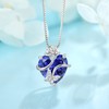 FJ Heart Tanzanite Necklace December Birthstone Pendant Necklace for Women
