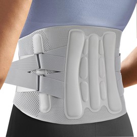 AUTOSAGE Heavy-Duty Adjustable Back Brace-Size XL(Belly 45.3-53.1 in), Features Removable Triangle Support Pad,Steel Stays,Spring,and 4 Soft Support Strips,Ideal for Daily Activities and Workouts.