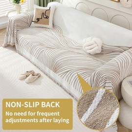 Hittun Non Slip Sofa Covers Couch Covers for 2 Cushion Couch Sofa Pet Friendly Washable Couch Covers for Sofa, Soft Thick Sectional Couch Covers L Shape Furniture Protector for Kids, Dogs 71" X102"