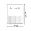 Tropik Home Plain White Extra Long Fabric Bathroom Shower Curtain,