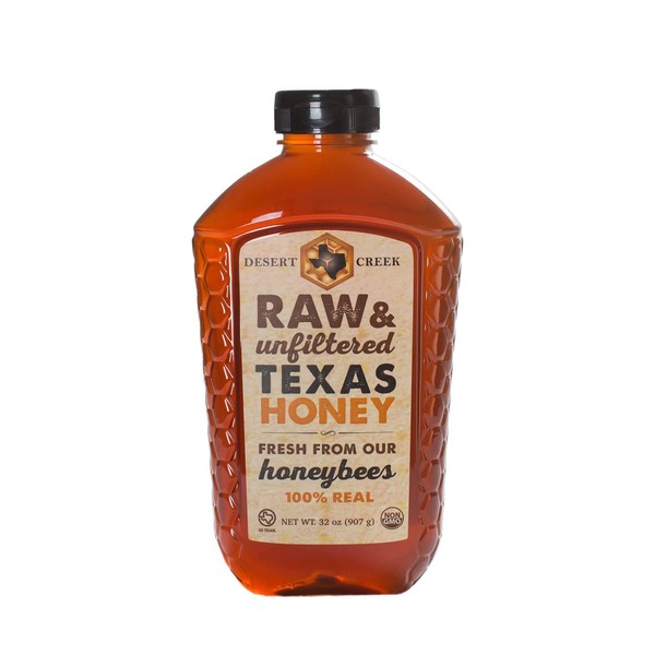 Desert Creek Honey Raw, Unfiltered, Unpasteurized Texas Honey, 2 lb., 32 oz.