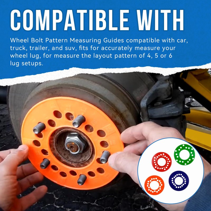 Wheel Bolt Pattern Template Tools,Anti-Scratch Scale Markings