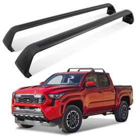 Trumgeta Roof Rack Cross Bars Fit for 2024 2025 Toyota Tacoma Double Cab Crossbars Luggage Cargo Carrier for Cargo Bike Kayak Snowboard Rooftop Accessories