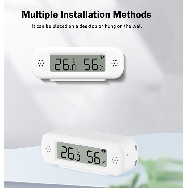 WiFi Thermometer Hygrometer: Smart Temperature and Humidity Sensor, Real-time Monitor,
