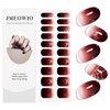 JMEOWIO Halloween Gradient Semi Cured Gel Strips Wraps Nail Art