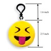OHill 60 Pack Mini Plush Emoticon Keychain Mini Pillows Key